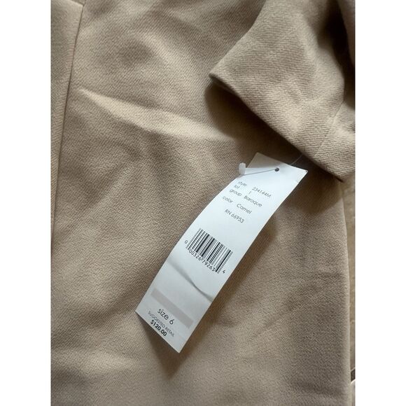 NWT Darren Warren 6 Camel Modest Lined Dress Crepe - Picture 3 of 7